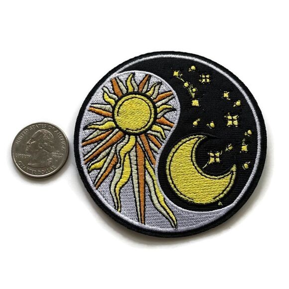 Sun Moon Stars Embroidered Emblem Patch - Picture 2 of 3